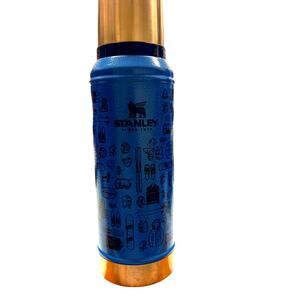 Stanley 1 Qt Blue Vacuum Thermos Bottle Cup Stopper Insulated